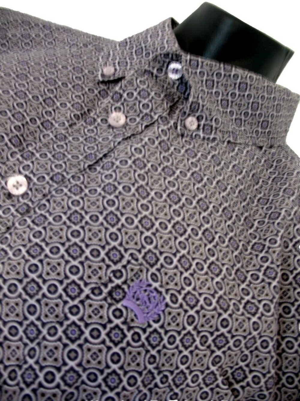 CINCH Western Shirt Men's sz XXL  Button Front L SL, Patterned, Black/Gray.